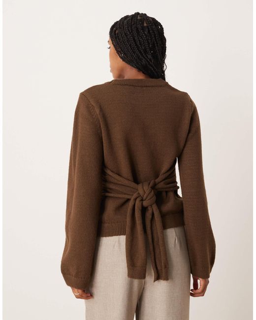 Pull ras ASOS en coloris Brown