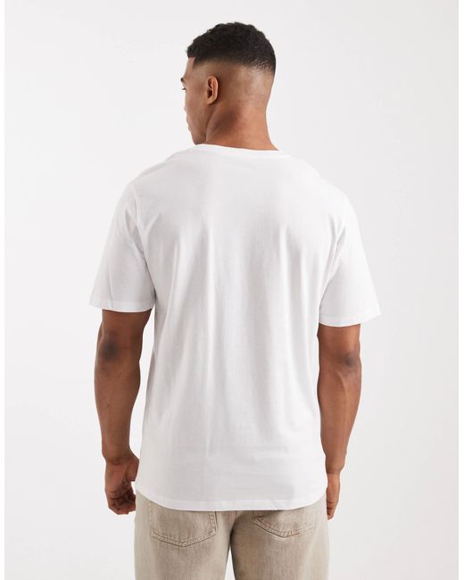 Jack & Jones – oversize-t-shirt in White für Herren