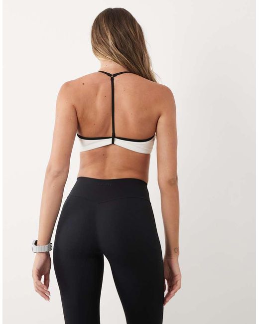 BO+TEE Black Soft Active Light Support Sweetheart Contrast Trim Sports Bra