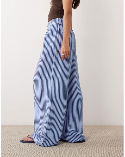 Mango Blue Relaxed Pants