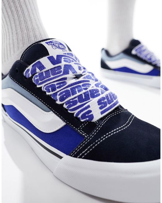 Vans Blue Knu Skool Sneakers With Laces
