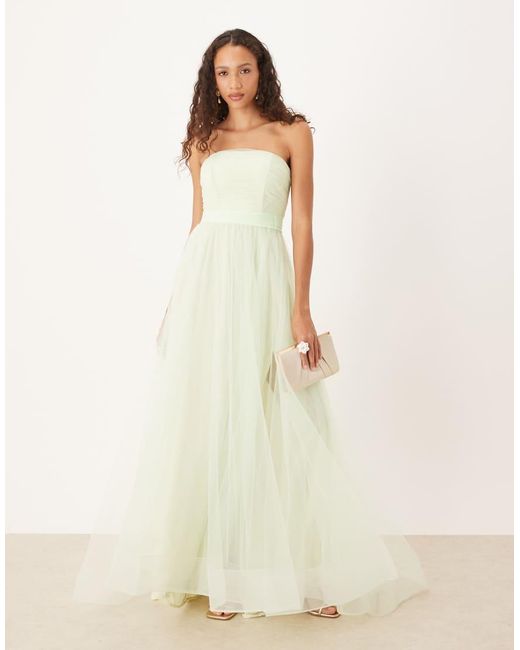 True Decadence Natural Strapless Maxi Dress