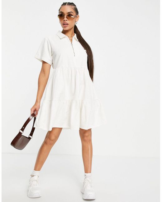 white tiered shirt