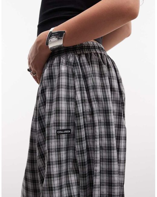 Collusion Multicolor Xl baggy Plaid Sweatpants - Part Of A Set