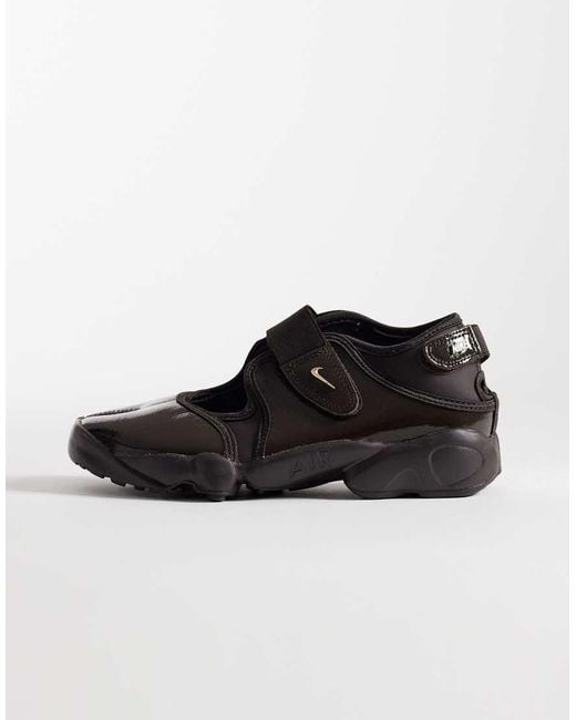 Nike Black Air Rift Patent Trainers