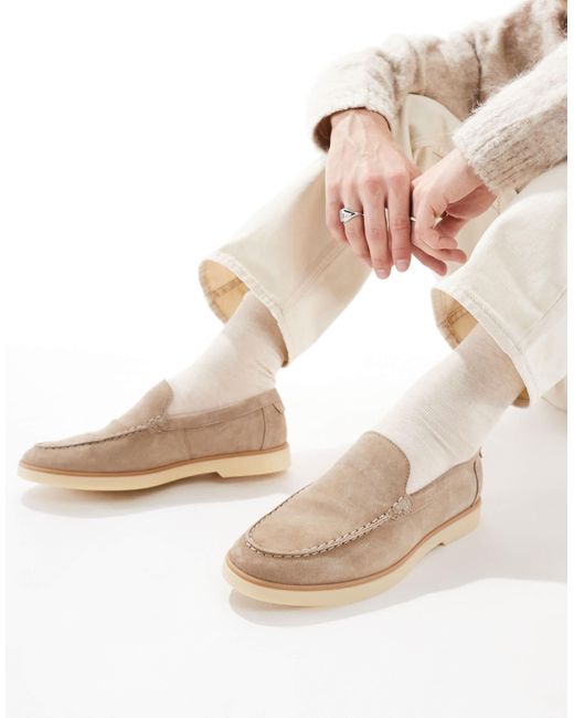 Schuh – riggs – loafer aus wildleder in Pink für Herren