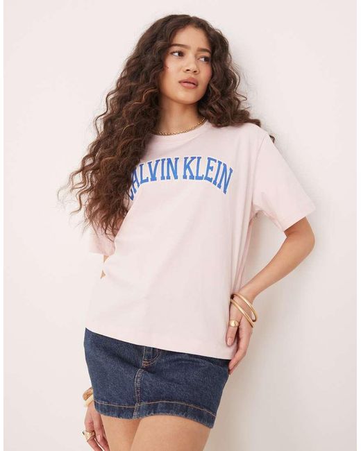 Calvin Klein Varsity T-Shirt in het White
