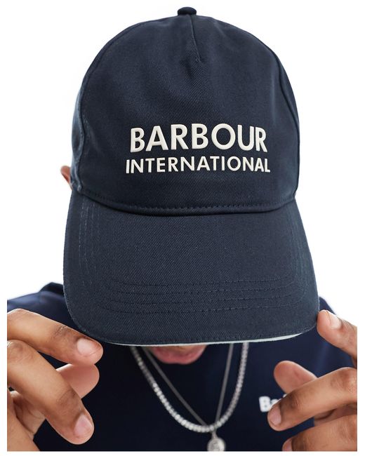 Gorra azul marino con logo jackson Barbour de hombre de color Blue
