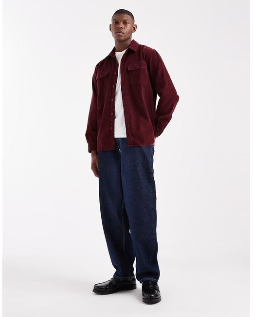 Levi's Red Jackson Cord Worker Shirt for men