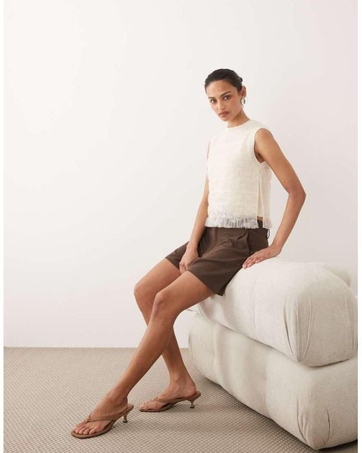 Jdy Natural Tailored Shorts