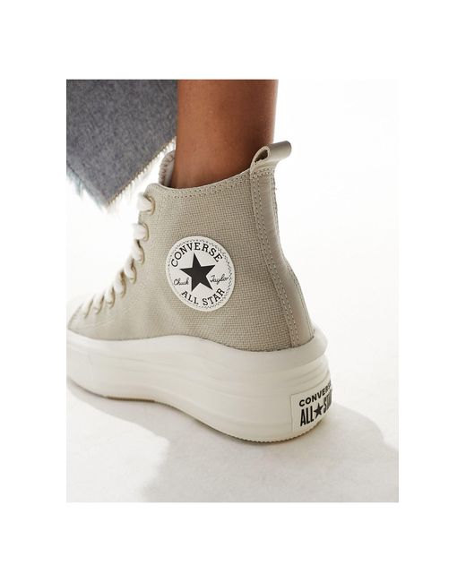 Converse Black Move Hi Trainers With Chunky Laces