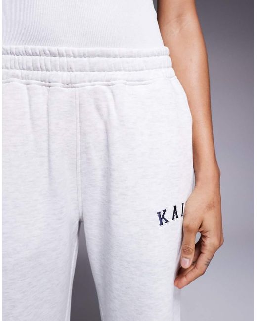 Kaiia Blue Tall Cotton Blend Embroidered Logo Wide Leg Trackies
