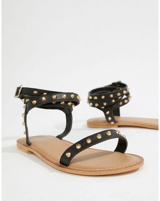 wide fit studded sandals