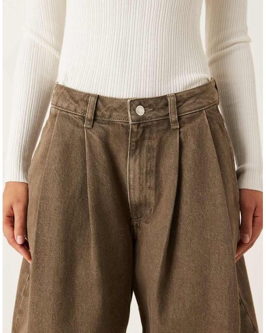 Vaqueros De Corte Herradura Extragrande De ASOS de color Natural