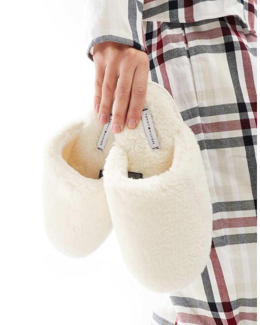 Set Regalo Con Pigiama A Quadri di Tommy Hilfiger in White