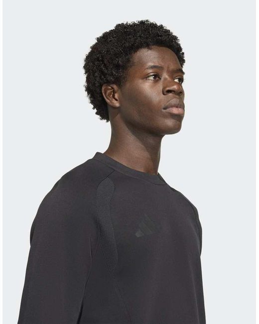 Adidas Originals Gray Tiro Travel Crew Sweatshirt for men
