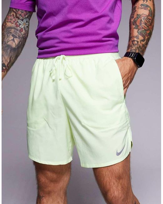 Nike Green Challenger Dri-fit 7 Inch Shorts for men