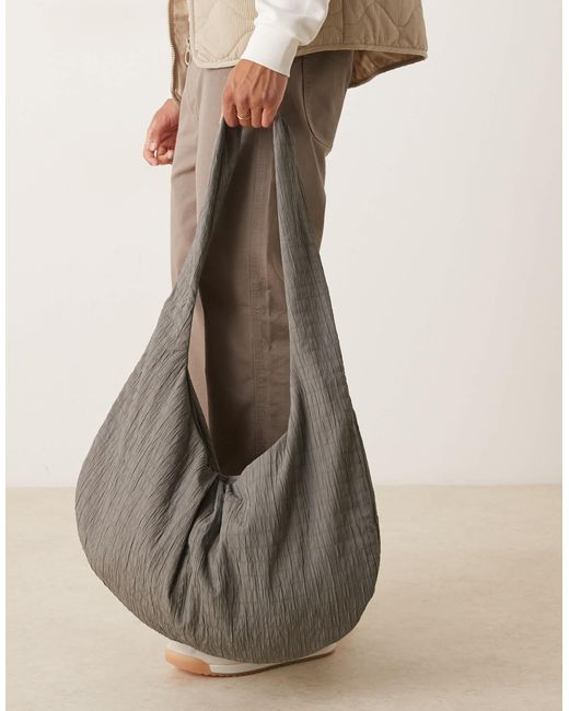 ASOS – gesteppte umhängetasche in Brown für Herren
