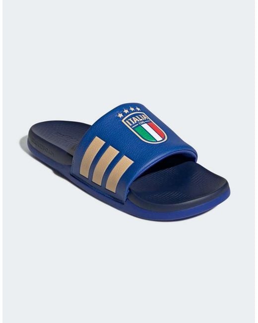 Adidas Originals Blue Adilette Comfort 2.0 Italy Slides