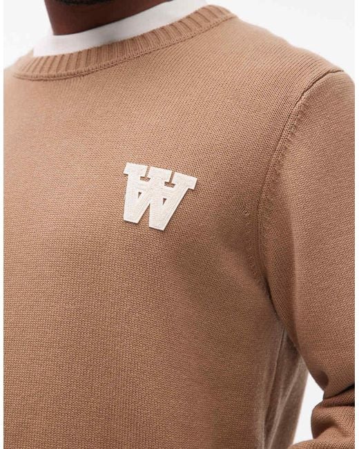 DOUBLE A by WOOD WOOD Natural Tay Lambswool Jumper for men