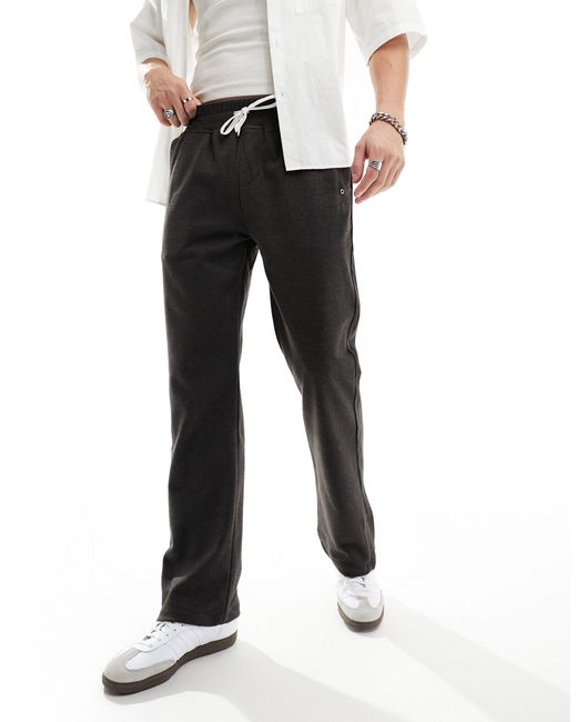 The Couture Club Black Wool Look Smart Trackies for men
