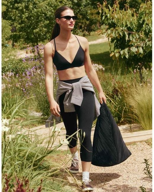 Oysho Blue Comfortlux Light Support Triangle Sports Bra