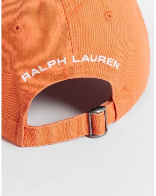 Polo Ralph Lauren Orange Sports Flag Logo Baseball Cap for men