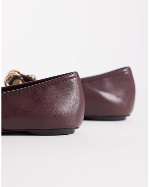 Mango Red Ballet Pump With Embellished Strap