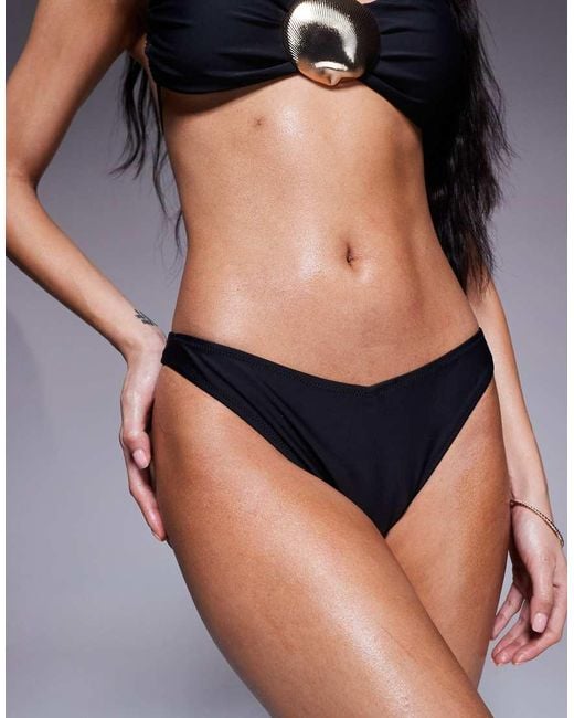 Slip Bikini Sgambati Neri di Candypants in Black