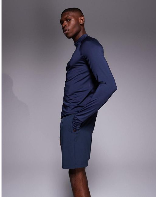4505 Blue Icon 3 Inch Quick Dry Running Shorts With Back Phone Pocket for men