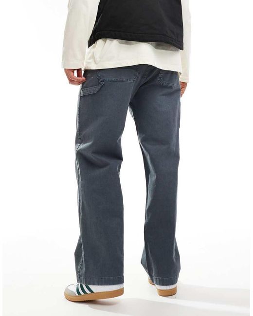 Abercrombie & Fitch Blue baggy Workwear Trousers for men