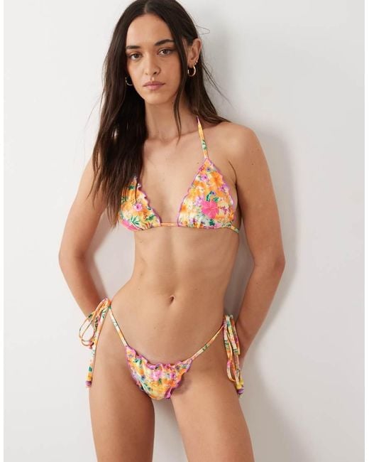 Kulani Kinis Orange Peachy Pocket Halterneck Bikini Top