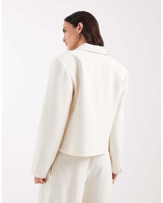 ASOS Natural Tailored Oversized Boxy Blazer