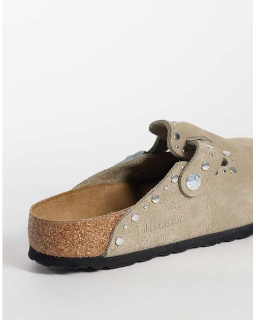 Birkenstock Blue Boston Rivet Suede Clog