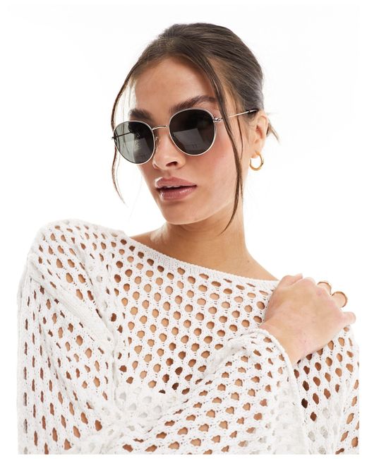 New Look White – runde sonnenbrille