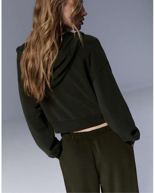 Stradivarius Black Hooded Jacket