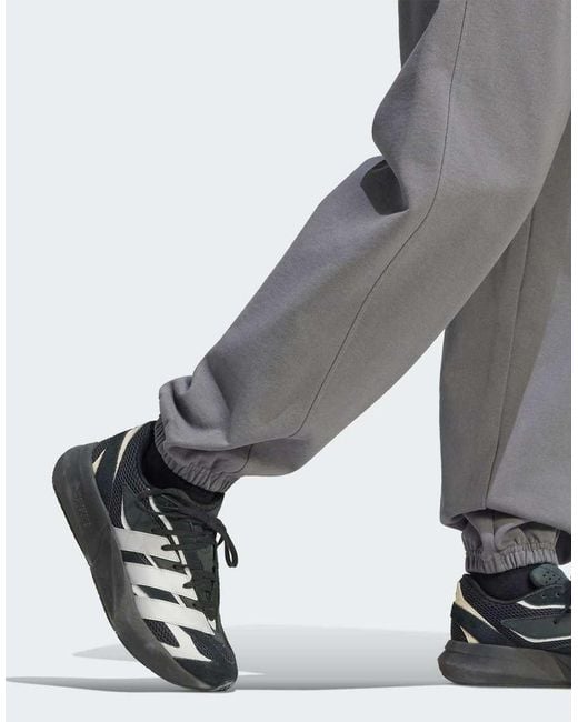 Adidas Originals Gray Adidas Kit Small Logo Loose Cuffed Pants