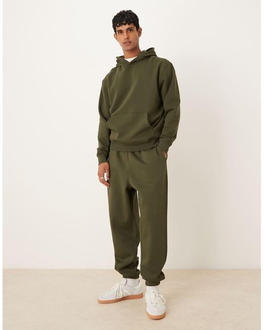 ASOS Green Essentials Relaxed Fit Hoodie for men