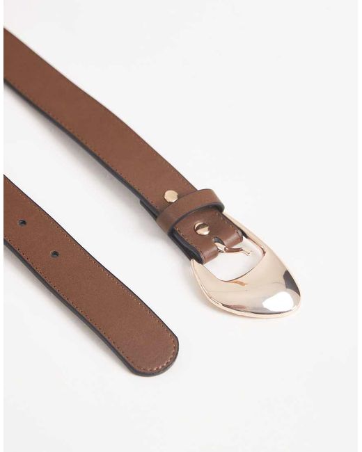 ASOS Blue Angled Buckle Waist And Hip Jeans Belt