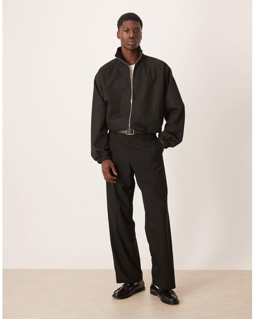 Veste habillée à col cheminée ASOS pour homme en coloris Black
