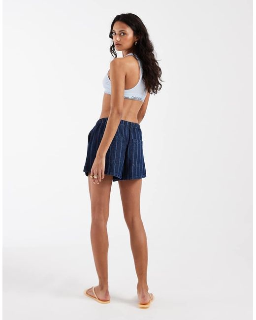 ASOS Blue Denim Pull On Shorts