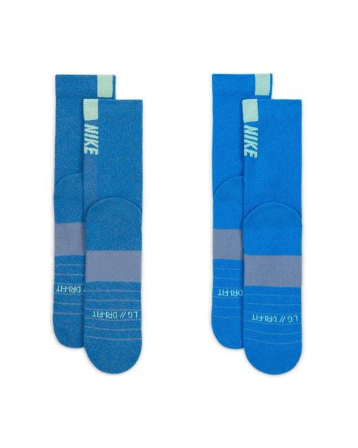 Multiplier - confezione da 2 paia di calzini al polpaccio di Nike in Blue da Uomo