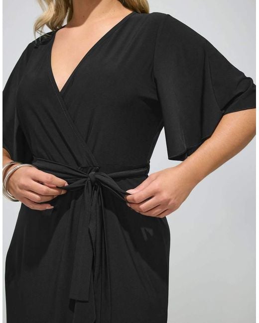 Yours Clothing Black Ruffle Hem Wrap Maxi Dress