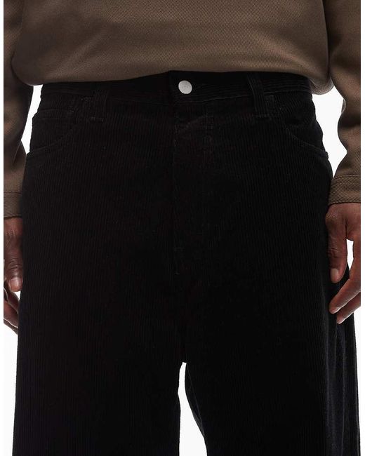 Carhartt Black Landon Loose Tapered Corduroy Trousers