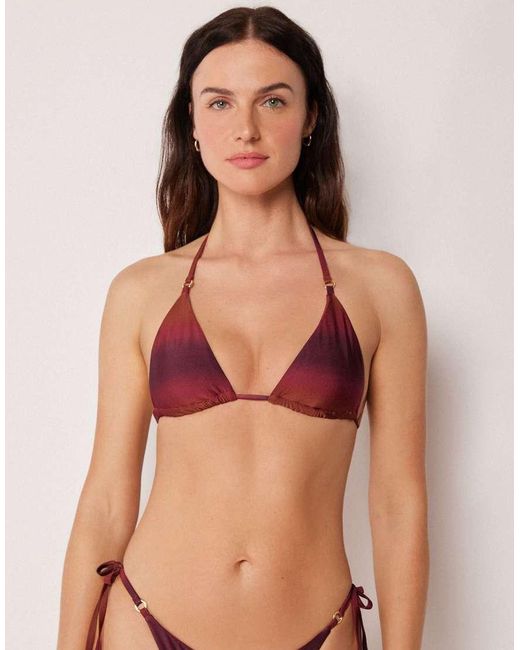 Calzedonia Red Triangle Bikini Top Soft Shades