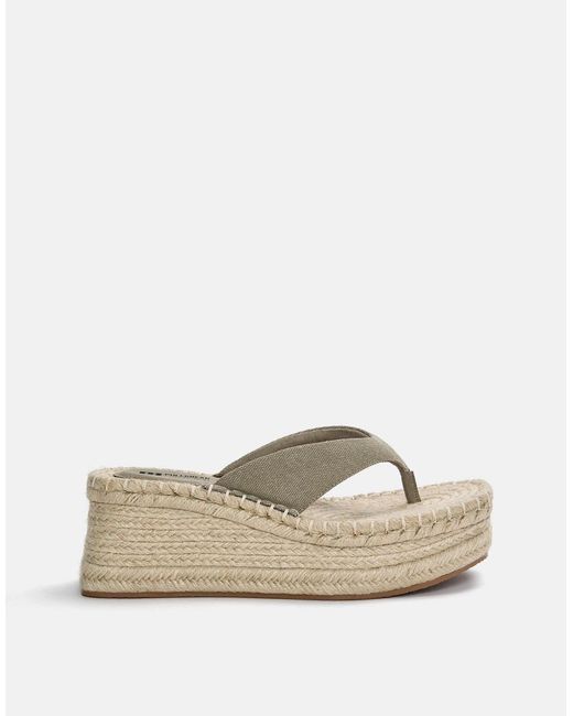 Pull&Bear Natural – sandalen aus jute