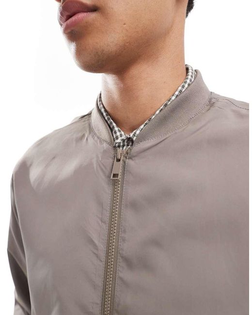 Brave Soul Gray Bomber Jacket for men
