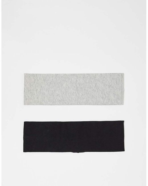 Pack De 2 Diademas De Jaspeado Anchas De Punto Liso De Weekday de color White