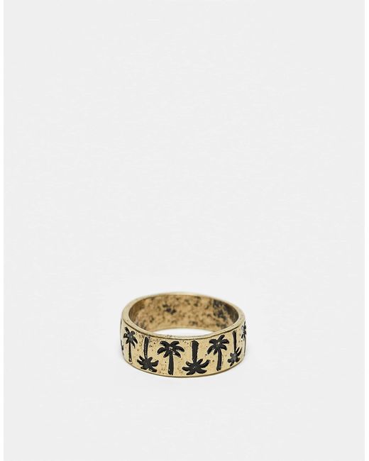 Bague style anneau à motif palmiers Classics 77 pour homme en coloris Metallic
