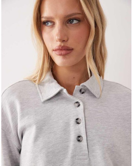Gina Tricot Natural Co-Ord Polo Collar Sweater
